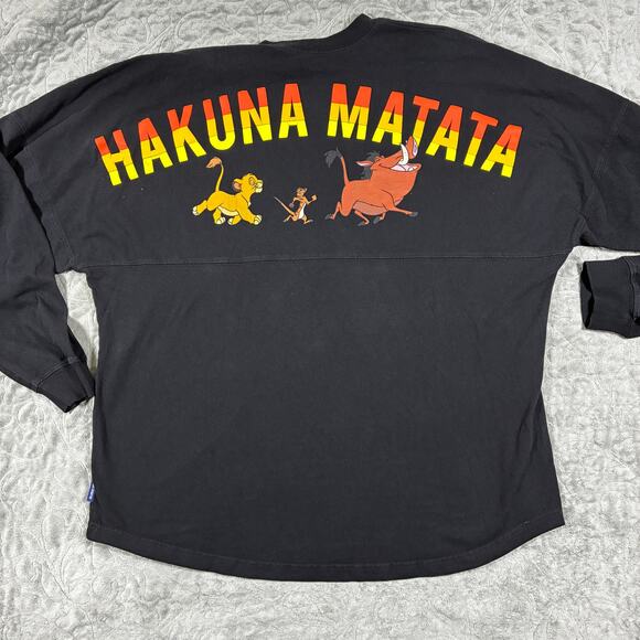 Disney Spirit Jersey The Lion King Adult XL Black Hakuna Matata Simba - Picture 4 of 7